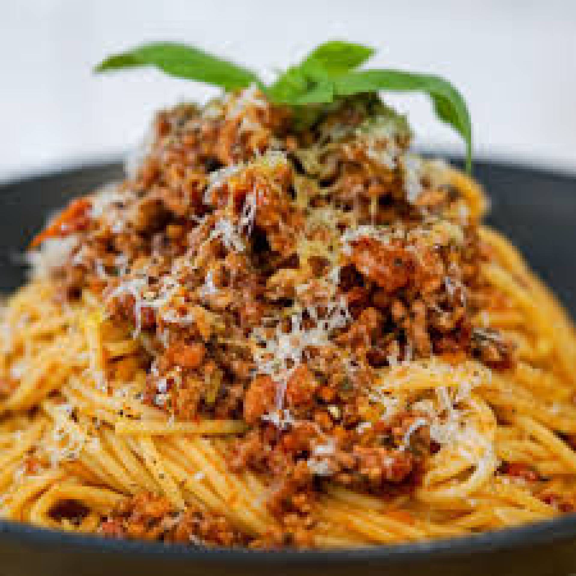 HEALTHY PORTION-Turkey Bolognese w/Parmesan Cheese...Whole Wheat Spaghetti Pasta & Garklic Broccolini..