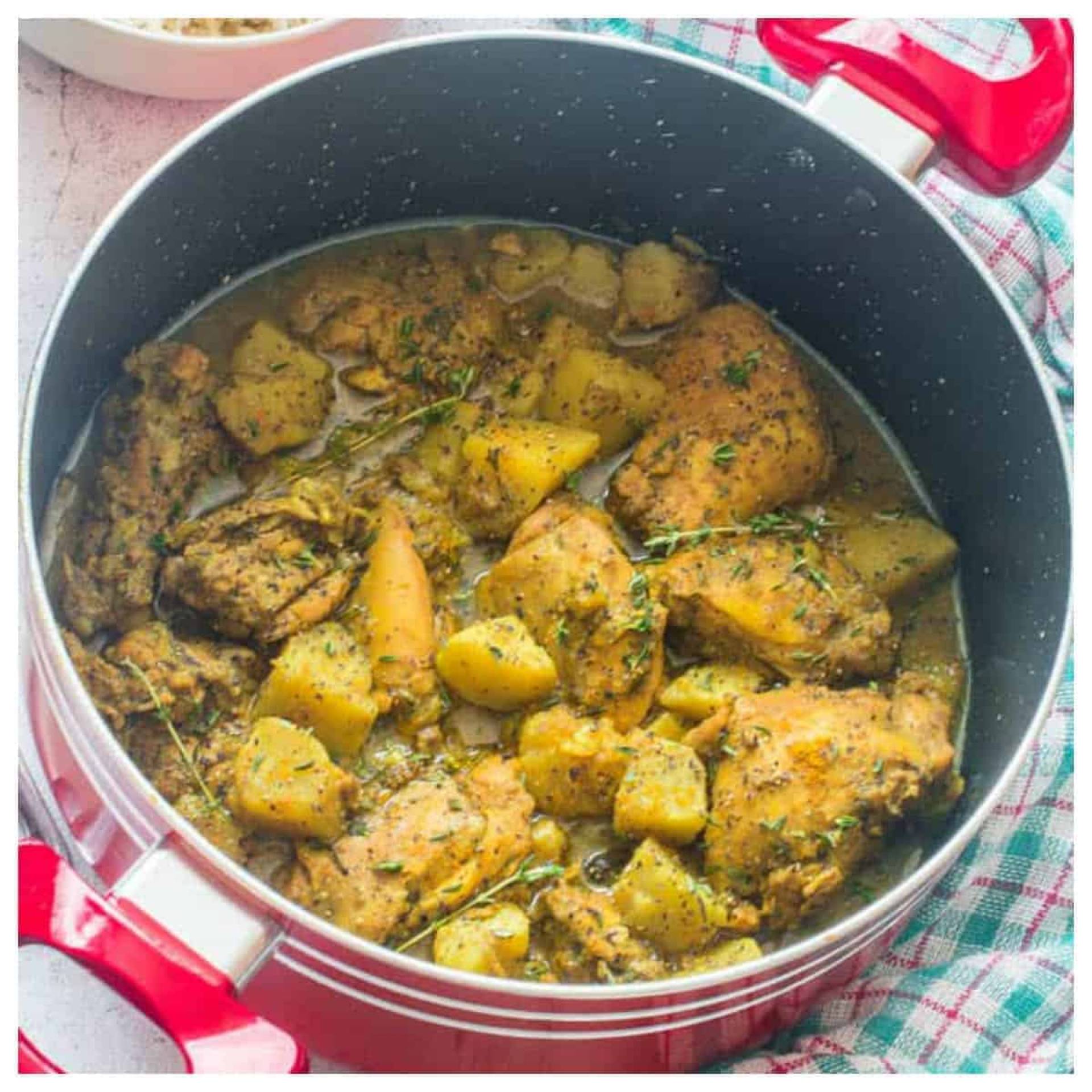 KETO-Jamaican Boneless Curry Chicken...Saute Cilantro Cabbage w/Pumpkin Seeds.